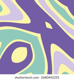 A Soft Abstract Psychedelic Pattern of Swirling Organic Shapes in Pastel Hues Perfect for Creative Designs.