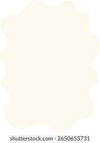 Soft abstract shape with scalloped contour and neutral tone, perfect for labels, templates, aesthetic papers, or creative presentation layouts.