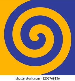 Soft abstract spiral background in 2 colors : Yellow and Blue.