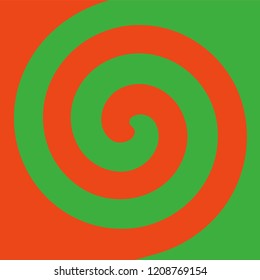 Soft abstract spiral background in 2 colors : Orange and green.