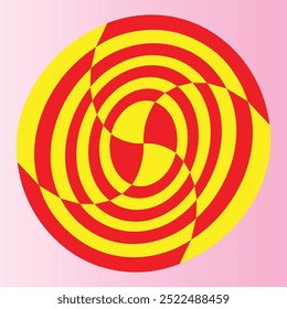 Soft abstract spiral background in 2 colors Yellow and Red.