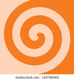 Soft abstract spiral background in Citrine gemstone Orange themed illustration in vector.