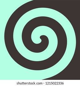 Soft abstract spiral background in Mint Chocolate themed : Mint green and dark brown.
