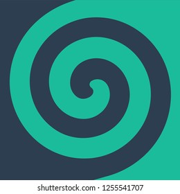 Soft abstract spiral background in Nautical themed : Dark Green, teal illustration in vector in square.