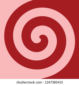 Soft abstract spiral background in Ruby red themed illustration in vector.
