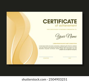 Soft abstract style business certificate