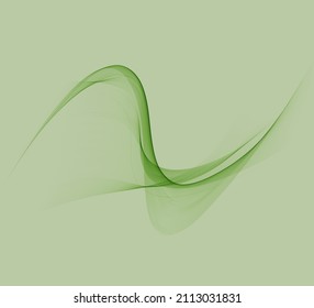 Suave línea de onda de oscilación abstracta diseño de borde verde elegante fondo de certificado moderno. Ilustración del vector