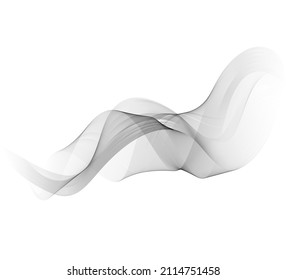 Weiche abstrakte Swoosh-Wellenlinien grenzen das Layout grauer, eleganter, moderner Zertifikathintergrund. Vektorgrafik