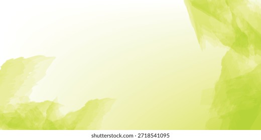 Um fundo de aquarela suave e abstrato com tons misturados de verde claro e amarelo, criando uma sensação suave e orgânica.