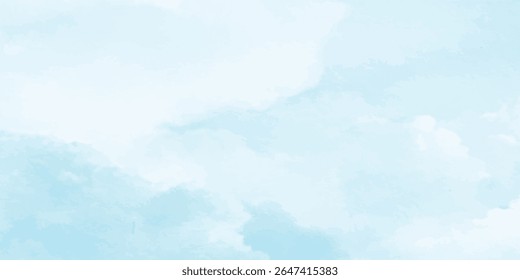 Soft Abstract Watercolor Background in sky and white with Smooth Fluid Motion for Banner and Web Use. Abstract watercolor paint background by teal color with liquid fluid texture for background,