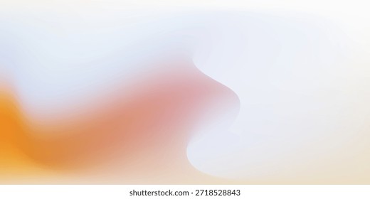 A soft, abstract watercolor effect with blended orange and pink colors creating a gentle, flowing shape against a pale backdrop.
