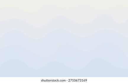Fondo de onda abstracto suave en capas de degradado azul pastel