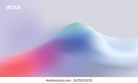 Ondas suaves e abstratas são lindamente renderizadas com várias cores de gradiente e desenhos artísticos