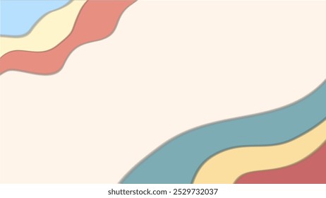 soft abstract wavy lines in pastel tones