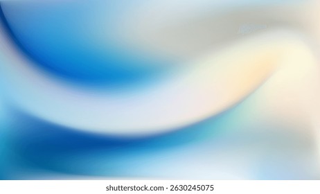 Soft Aesthetic blue and white gradients. Flowing fluid waves. Elegant smooth abstract background. Clean sweeping curved bg. Vector illustration. EPS 10.