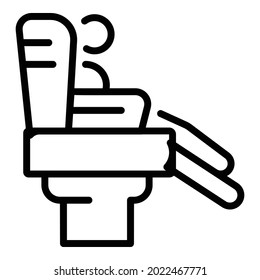 Soft aircraft chair icon outline vector. Airplane seat. Business class flight