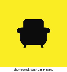soft armchair icon vector