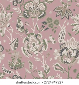 Suaves flores artísticas en rosa colorete con cálidos acentos beige y oliva, perfectas para Fondo de pantalla, ropa de cama, tapicería, tela y usos de decoración.