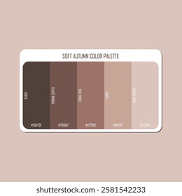 soft autumn color palette vector design template