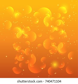 Soft in autumn colors abstract background with bokeh effect. Vector illustration
