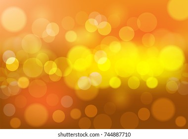 Soft in autumn colors abstract background with bokeh Orange