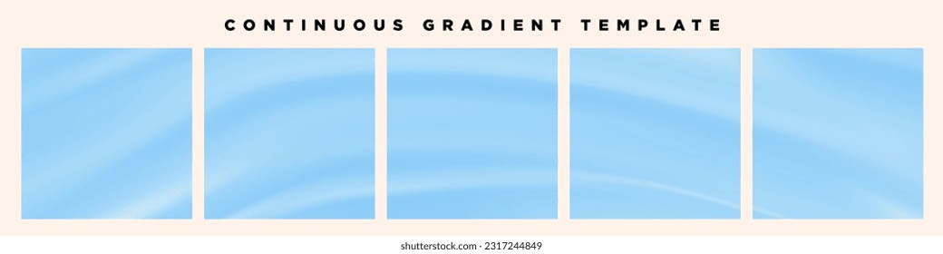 Soft Baby Blue Continuous background. Baby blue carousel ad templates. Tender waves of baby blue swirls. Continuous Social Media Carousel ad backdrops. Vector Illustration. EPS 10.