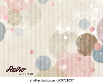 Soft background with circles and dots - vintage style