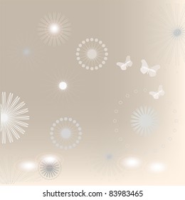 soft background with glowing snowflakes