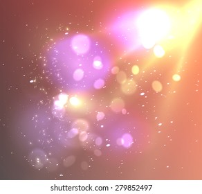 Soft background with light and bokeh, vector