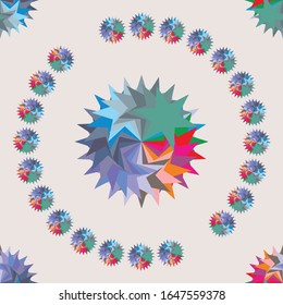soft background on colorful star pattern vector