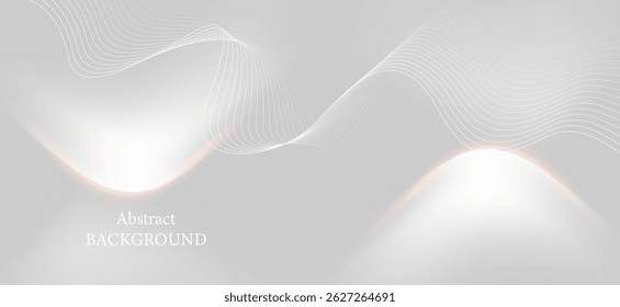 A soft background with a simple and natural design of curved lines and flowing thin lines. Using a light gray and white color tone, it gives a clean, calm and professional feel.
