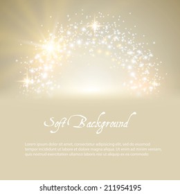 Soft background with stars and lights. Vector illustration