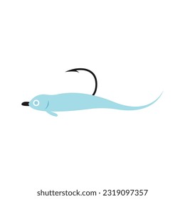 Soft bait fishing lure symbol set.
