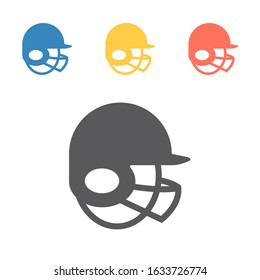 Soft ball Helmet. Vector signs for web graphics