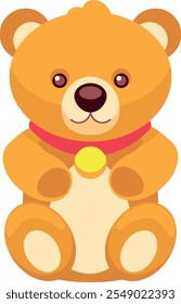 Soft bear toy cartoon icon. Plushed animal doll