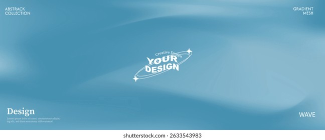 Soft and beautiful dark green gradient abstract wave background. Luxurious pastel color combination, product advertisement, card, poster and website template.