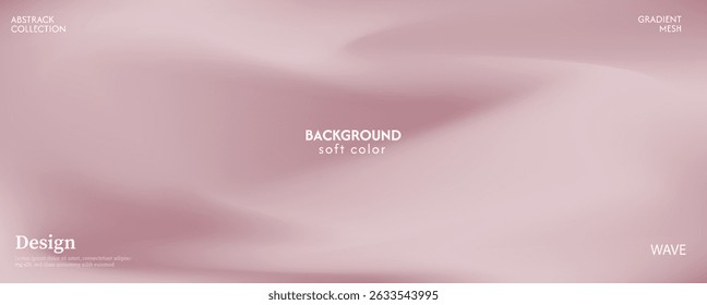 Soft and beautiful milk chocolate gradient abstract wave background. Luxurious pastel color combination, product advertisement, card, poster and website template.