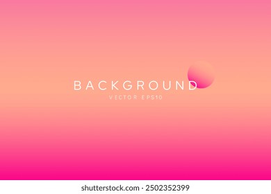 Soft beautiful pink and peach color gradient background, vector design