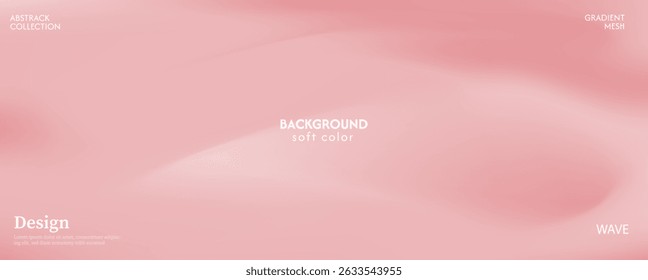 Soft and beautiful red brown gradient abstract wave background. Luxurious pastel color combination, product advertisement, card, poster and website template