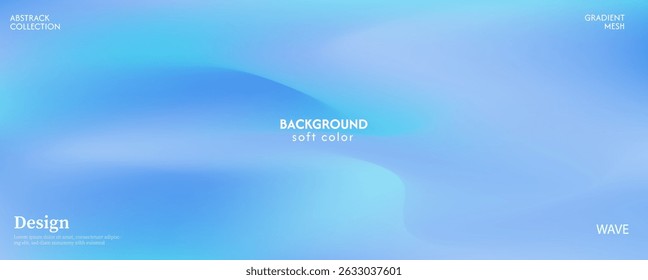 Fondo de onda líquida de combinación abstracta azul suave y brillante. Diseño minimalista en color pastel.