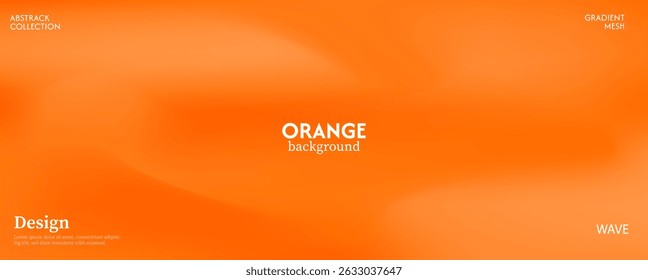 Soft beautiful and shiny fresh orange abstract combination liquid wave background. Minimalist pastel color design.