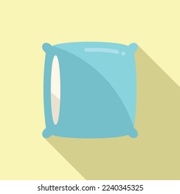 Soft bed pillow icon flat vector. Sport lifestyle. Healthy life
