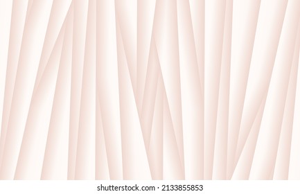 Soft beige 3d abstract background with paper cut layer geometric elements. Modern paper cut beige striped background. Vector illustration