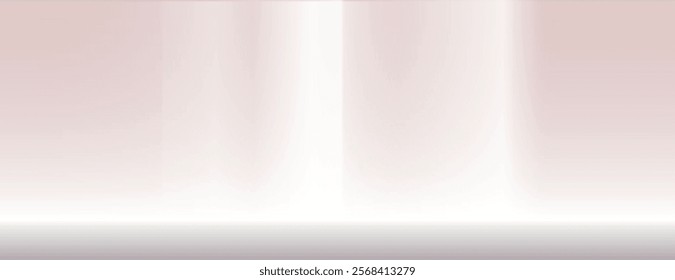 Soft beige background with a smooth gradient. The beige background features a subtle, light texture, creating a calm, elegant atmosphere. Gradient aesthetic background vector. Pink background.