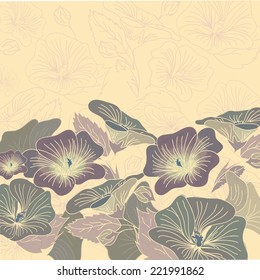 Soft beige flower card