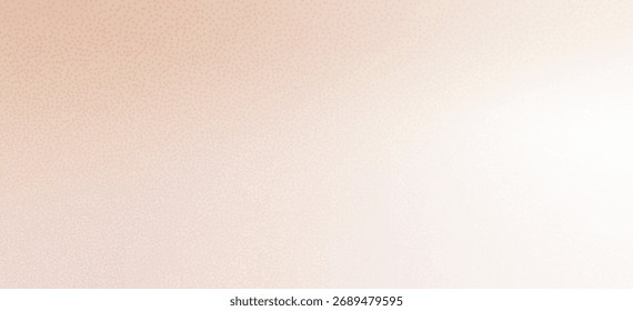 Suave gradiente beige con sutil desenfoque y textura granulada. Cálido fondo de color pastel desnudo. Vector de cubierta mínima. Fondo de pantalla estético crema. Diseño abstracto del Vector de la gradación de los colores pálidos con el ruido del grano.