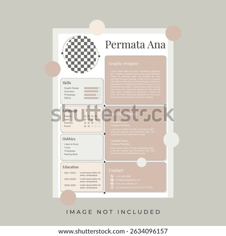 Soft Beige Minimalist Resume Template