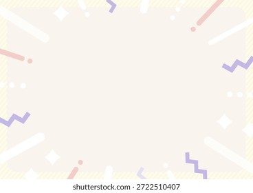 Weich Beige Retro dekorativen Rahmen Hintergrund mit Pastellelementen|A4 druckbar - hohe Qualität