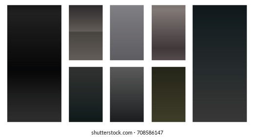 Soft black color gradients. Modern screen vector design for mobile app