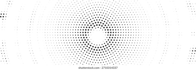 Meio-Tom Preto Suave Esmaecer Ponto Circular Abstrato Vetor Fundo